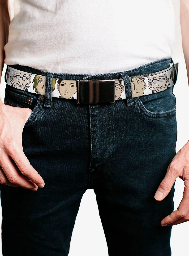 Fullmetal Alchemist: Brotherhood Central Forces Military Faces Flip Web Belt