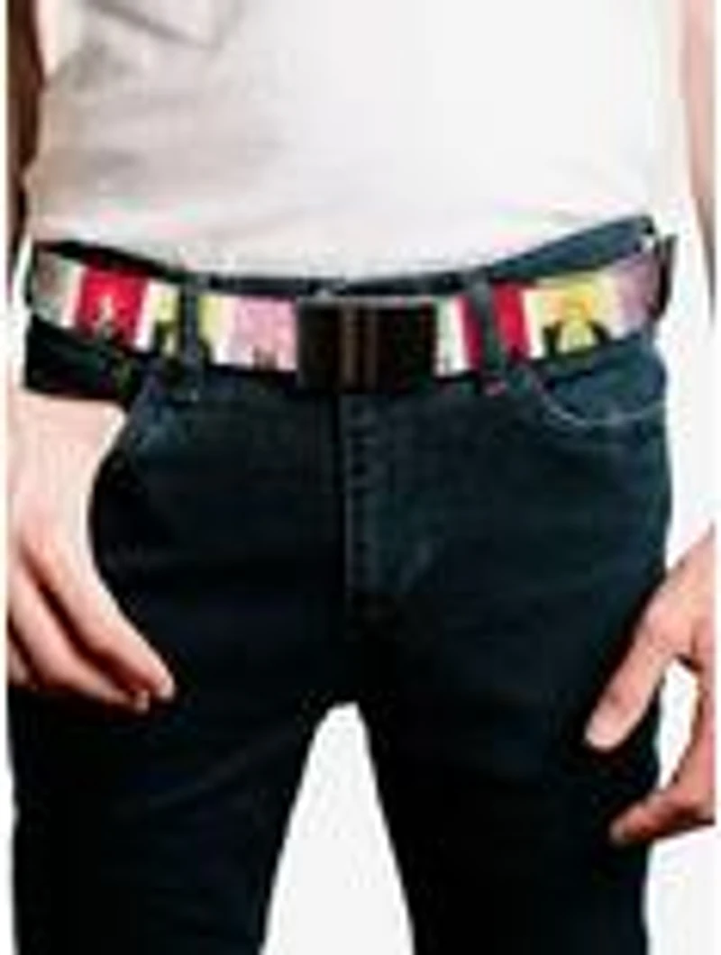 Hell's Paradise Tensen Character Pose Blocks Flip Web Belt