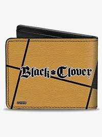 Black Clover Three Character Face Blocks Bifold Wallet