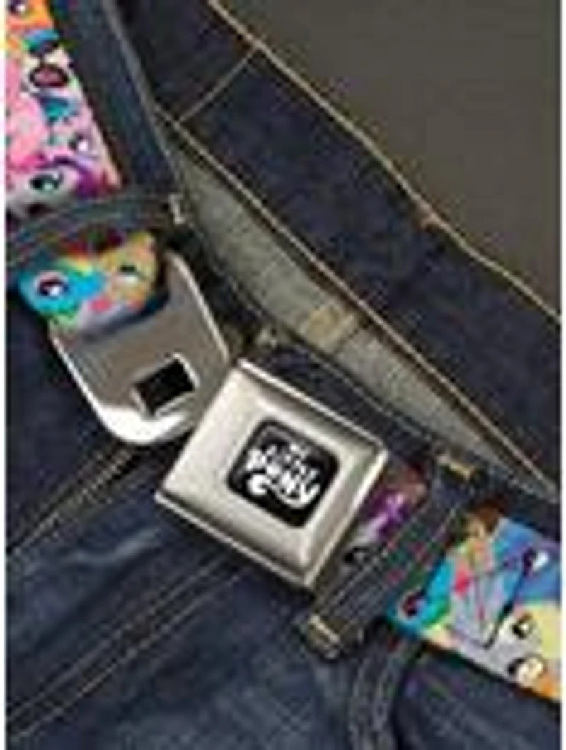 My Little Pony Ponies Expressions Stacked Seatbelt Buckle Belt