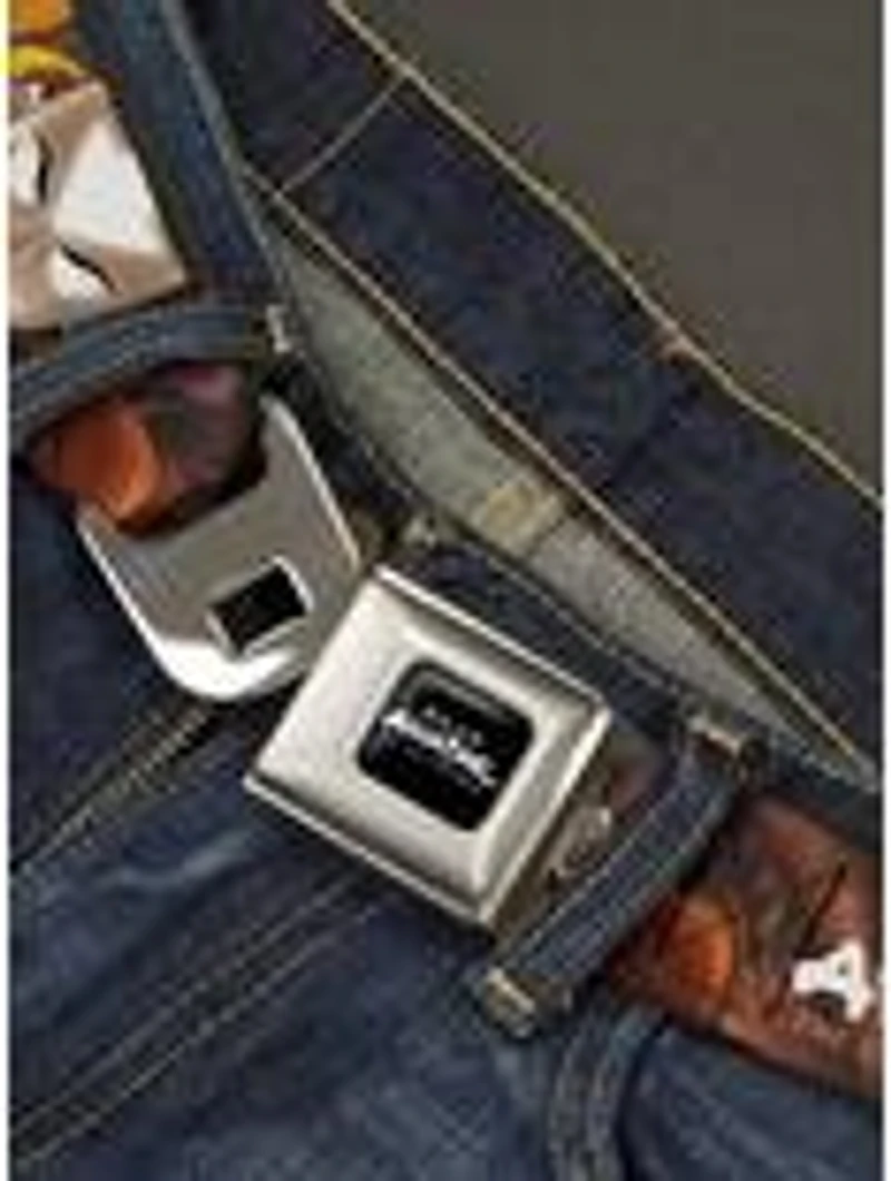 Avatar: The Last Airbender Aang Pose Close Up and Title Seatbelt Buckle Belt