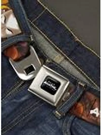 Avatar: The Last Airbender Aang Pose Close Up and Title Seatbelt Buckle Belt