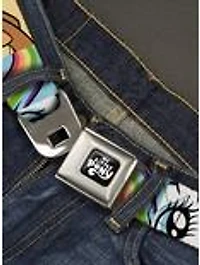 My Little Pony Mane Six Character Close Up Blocks Seatbelt Buckle Belt
