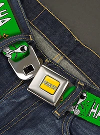 Peanuts Snoopy and Woodstock Laughing Pose Seatbelt Buckle Belt