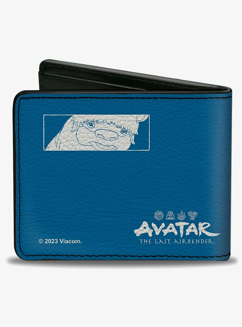 Avatar: The Last Airbender Aang Pose and Character Blocks and Logo Bifold Wallet