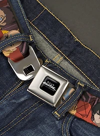 Avatar: The Last Airbender Katara Aang Zuko Group Pose Seatbelt Buckle Belt