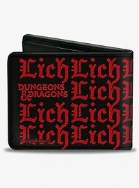 Dungeons & Dragons Lich Monster Illustration Text Bifold Wallet