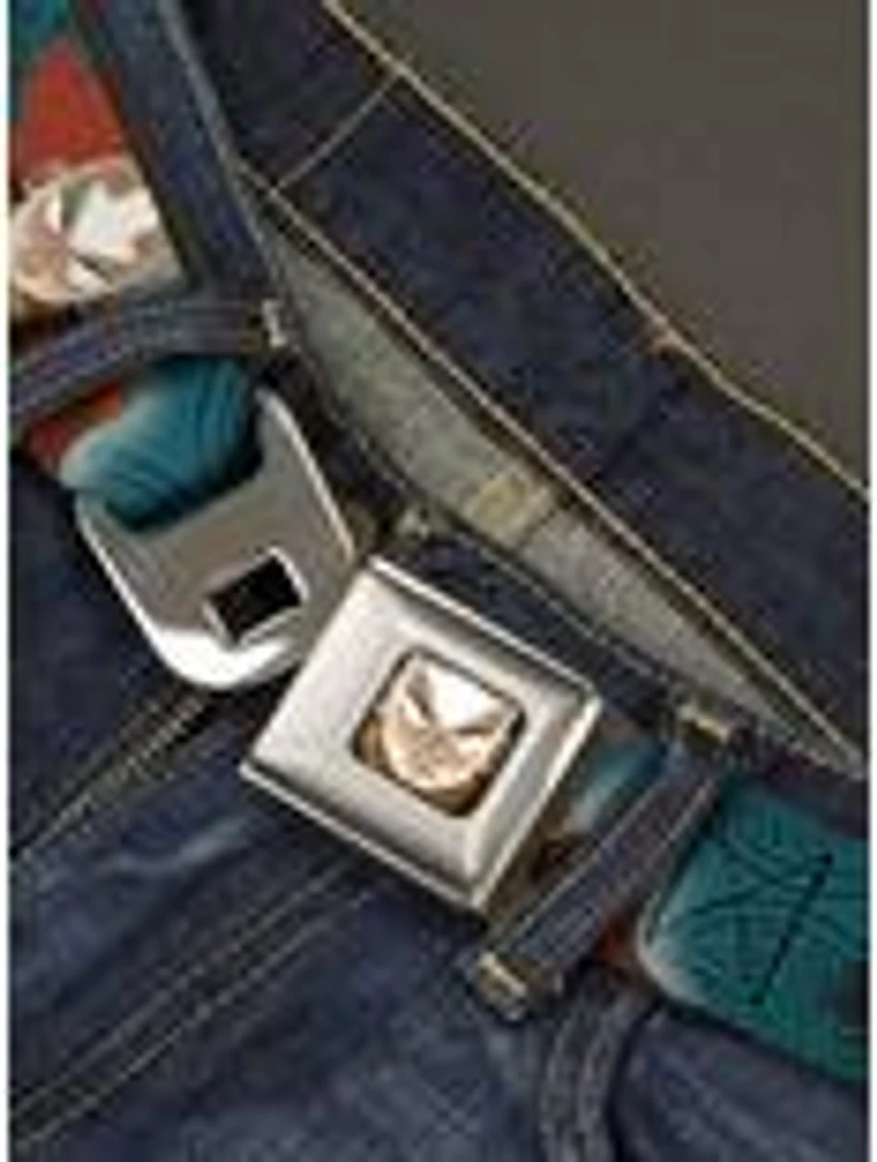 Avatar: The Last Airbender Aang Pose and Title Logo Seatbelt Buckle Belt