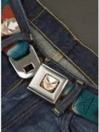 Avatar: The Last Airbender Aang Pose and Title Logo Seatbelt Buckle Belt