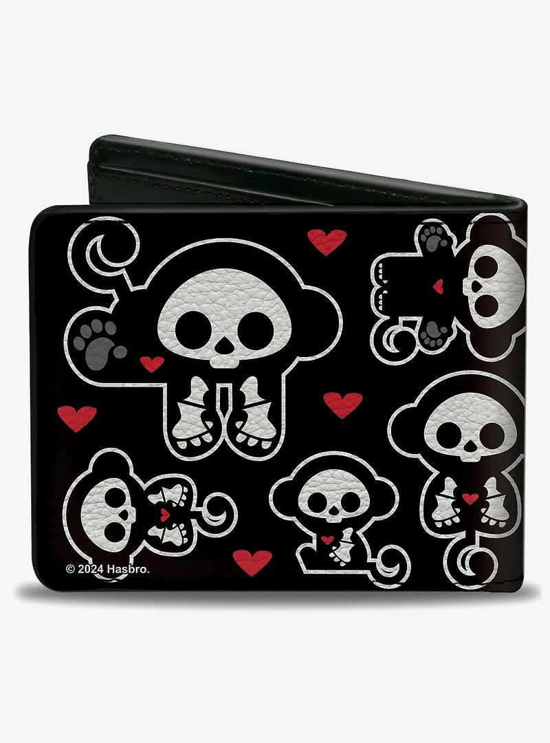 Skelanimals Marcy The Monkey Poses and Title Logo Bifold Wallet