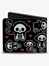 Skelanimals Marcy The Monkey Poses and Title Logo Bifold Wallet