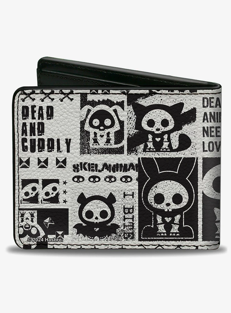 Skelanimals Dead Animals Quotes Collage and Logo Bifold Wallet