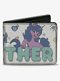 My Little Pony Together Pony Trio Pose Teal Bifold Wallet