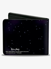 Rick and Morty Heavy Metal Skulls Purple Bifold Wallet