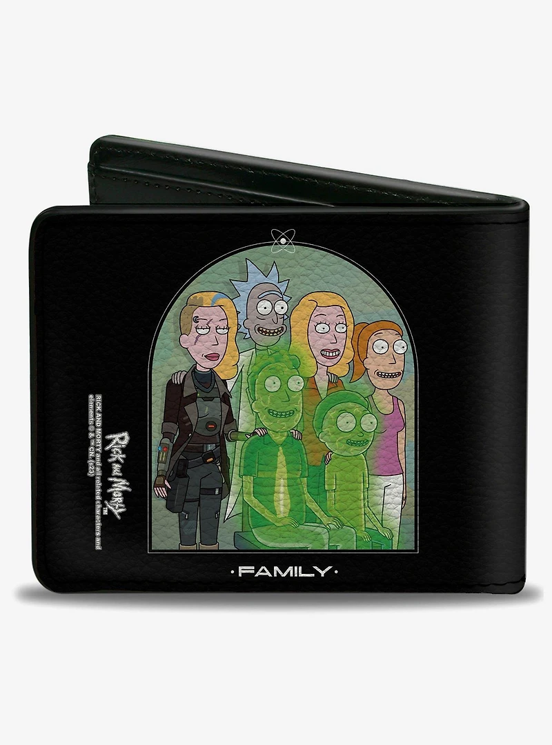 Rick and Morty Smith Family Portrait With Space Beth Bifold Wallet