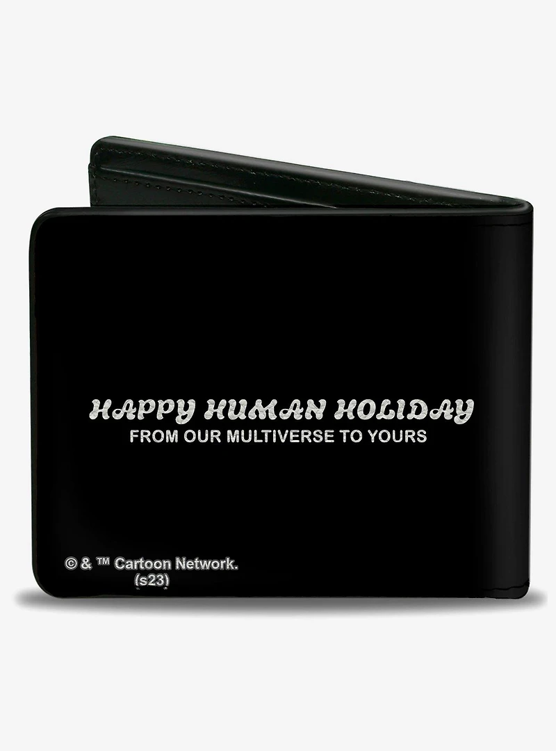 Rick and Morty Holiday Merry Rickmas Pose Happy Human Holiday Bifold Wallet