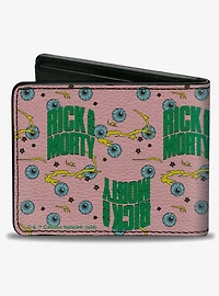 Rick and Morty Text and Eyeballs Bifold Wallet