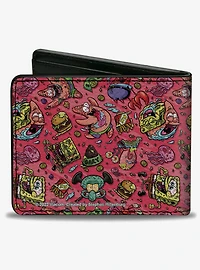 SpongeBob SquarePants Funky Character Swirl Bifold Wallet