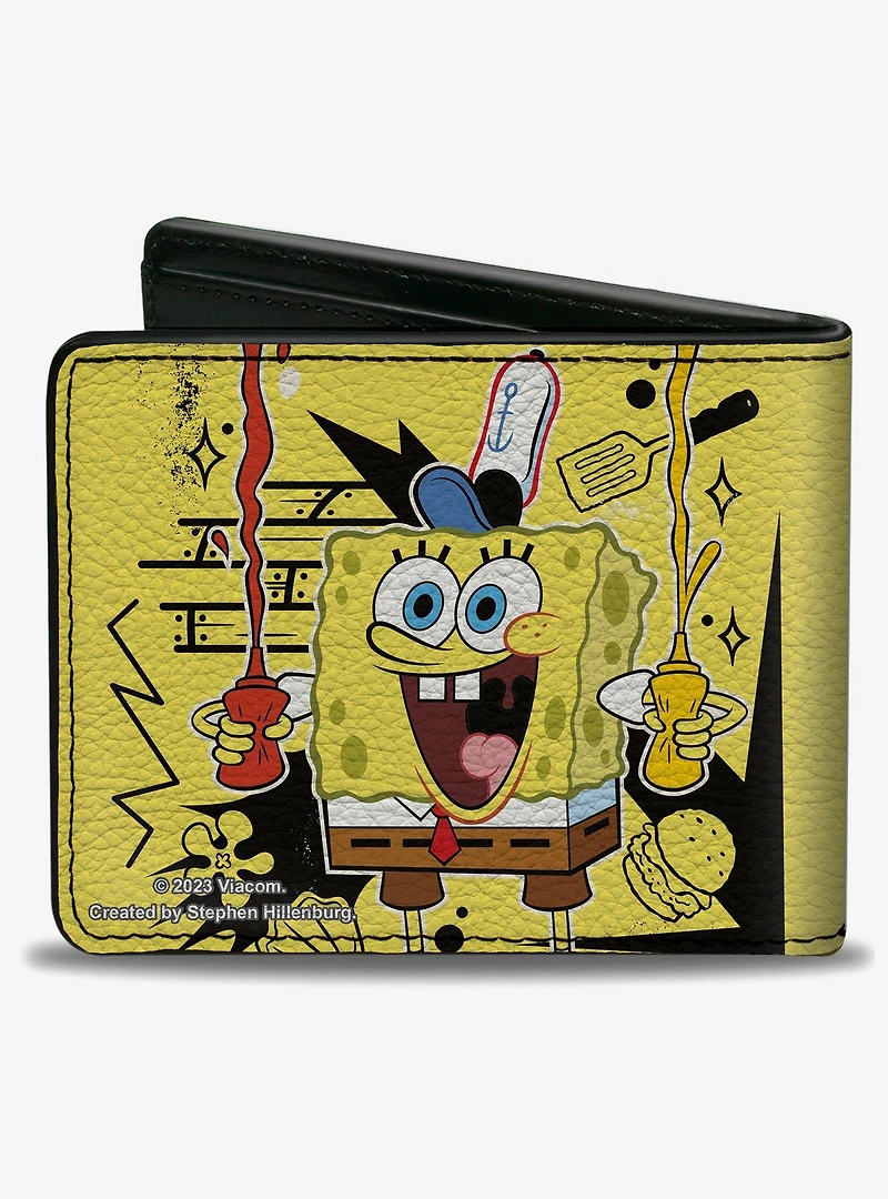SpongeBob SquarePants Krabby Patty Condiments Bifold Wallet