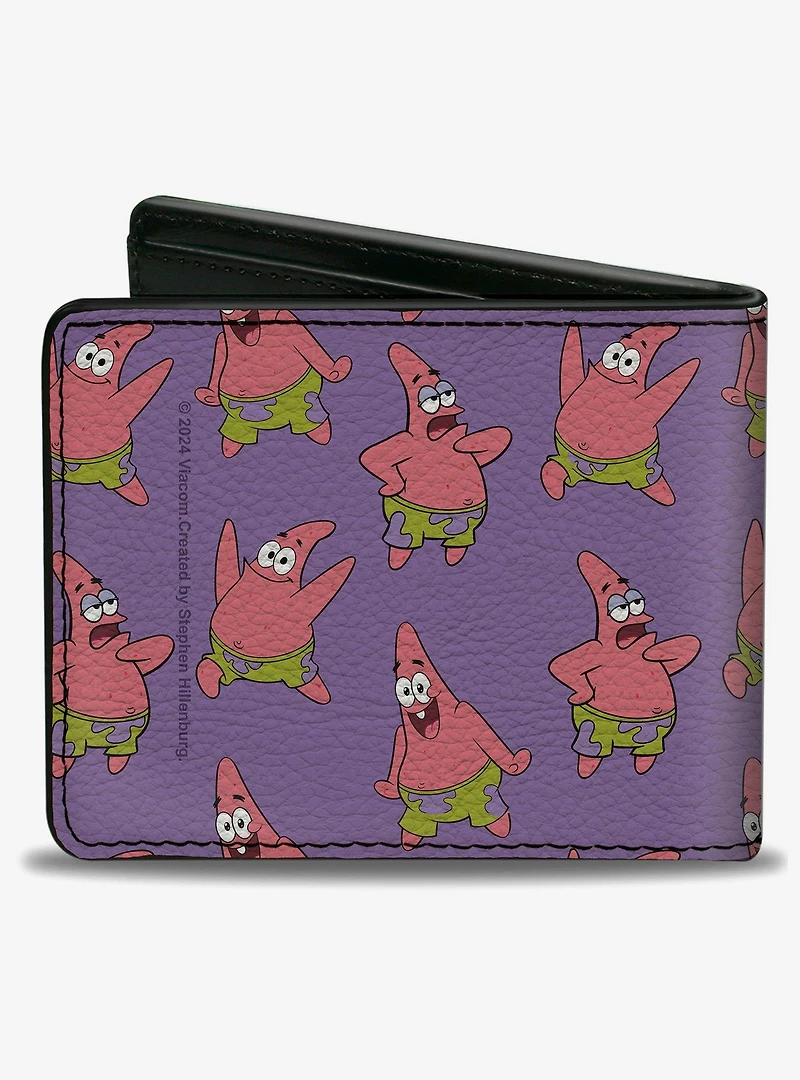 SpongeBob SquarePants Patrick Star Poses Scattered Bifold Wallet