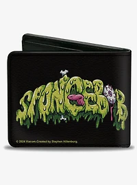 SpongeBob SquarePants Slime Text and Skull Bifold Wallet
