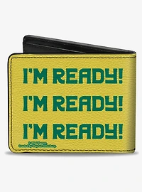 SpongeBob SquarePants I'm Ready Face Close Up Bifold Wallet