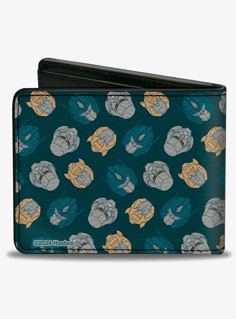 Transformers Bumblebee Optimus Prime and Megatron Heads Bifold Wallet
