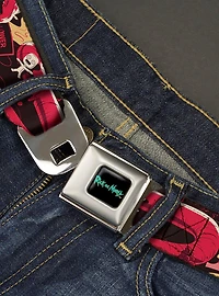 Rick and Morty Anatomy Park Collage Seatbelt Buckle Belt