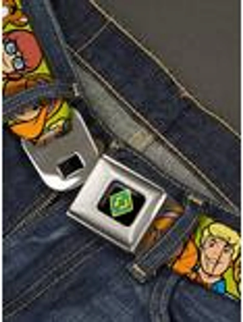 Scooby-Doo! Character Faces Close Up Seatbelt Buckle Belt