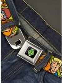 Scooby-Doo! Character Faces Close Up Seatbelt Buckle Belt