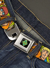 Scooby-Doo! Character Faces Close Up Seatbelt Buckle Belt