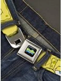 SpongeBob SquarePants Close Up Face Seatbelt Buckle Belt