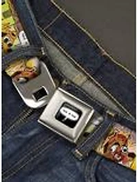 This Is Fine Question Hound Cafe Fire Comic Strip Seatbelt Buckle Belt