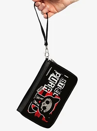 Skelanimals Kit The Cat I Still Purr Pose Zip Around Wallet