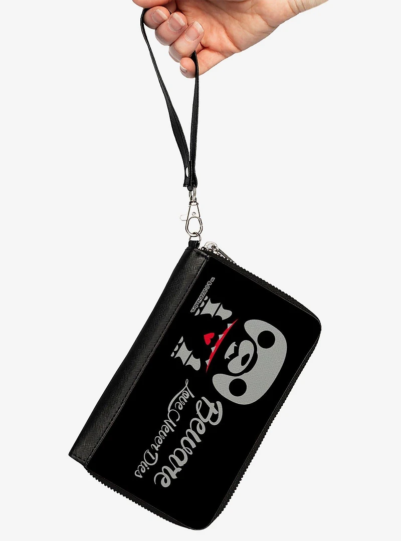 Skelanimals Maxx The Bulldog Beware Love Never Dies Pose Zip Around Wallet