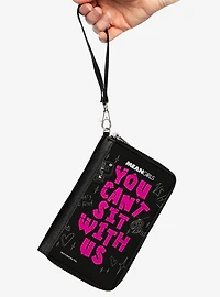 Mean Girls You Can't Sit With Us Doodles Zip Around Wallet