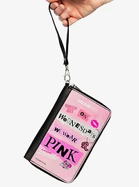 Mean Girls Plastics Quotes Collage Zip Around Wallet