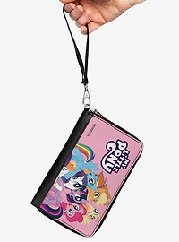 My Little Pony Title Logo and Mane Six Group Pose Zip Around Wallet