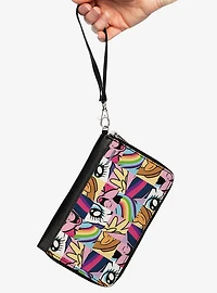 My Little Pony Friendship Is Magic Close Up Blocks Collage Zip Around Wallet