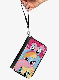 My Little Pony Pinkie Pie Rainbow Dash Fluttershy Face Stack Zip Around Wallet