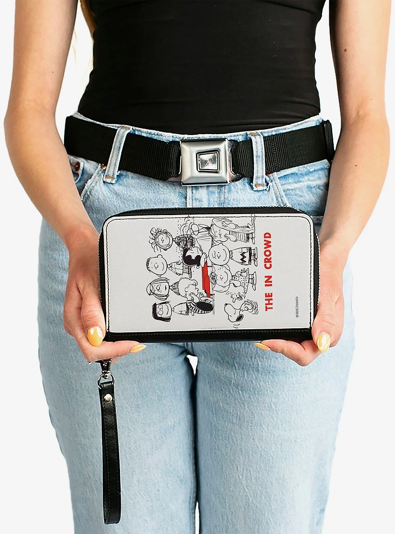 Peanuts Gang 75th The In Crowd Group Pose Zip Around Wallet
