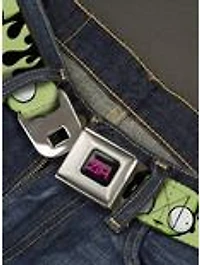 Invader Zim GIR Face and Flames Seatbelt Buckle Belt