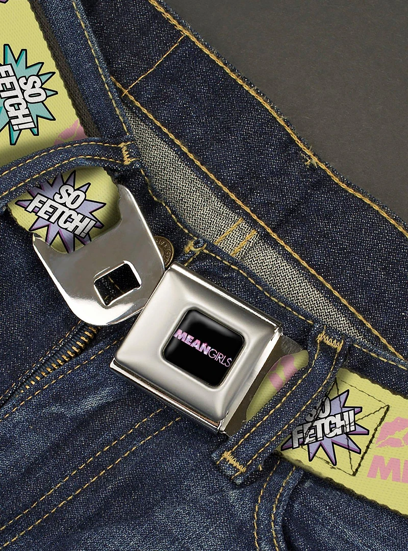 Mean Girls Title Logo So Fetch Quote Seatbelt Buckle Belt