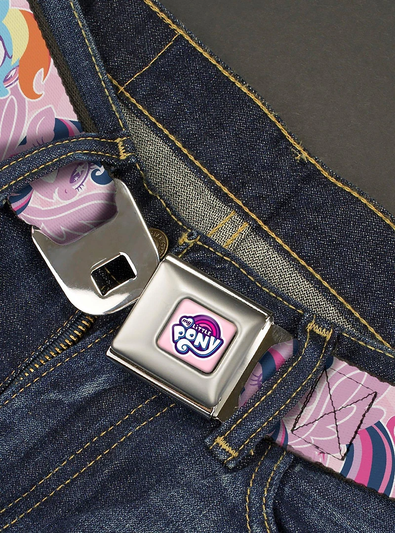 My Little Pony Five Poses Pink Seatbelt Buckle Belt