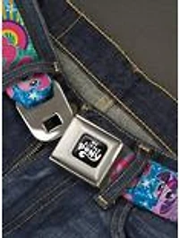 My Little Pony Ponies and Spike Rainbows Rays Seatbelt Buckle Belt