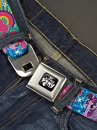My Little Pony Ponies and Spike Rainbows Rays Seatbelt Buckle Belt