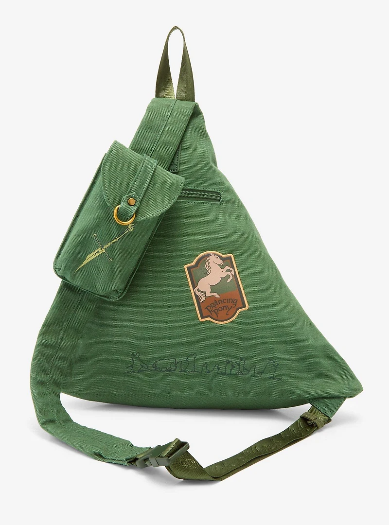 The Lord of the Rings Patches Canvas Sling Crossbody Bag - BoxLunch Exclusive