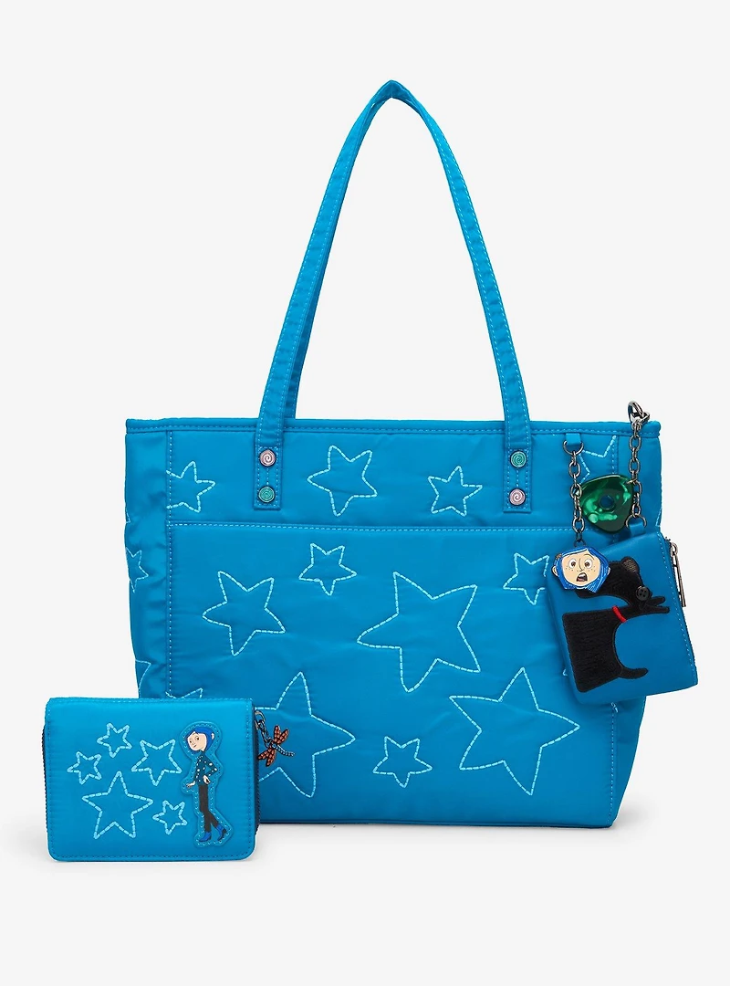Coraline Stars Quilted Tote Bag - BoxLunch Exclusive