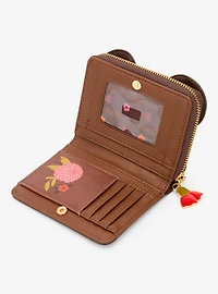 Disney Minnie Mouse Velvet Floral Ears Small Zip Wallet - BoxLunch Exclusive