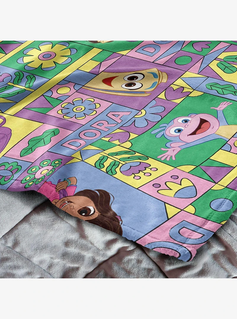 Dora The Explorer Dora and Friends Collage 50x60" Silk Touch Throw Blanket